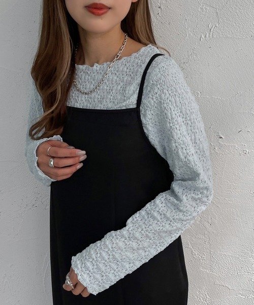 apres jour mignon(アプレジュールミニョン)の「ぽこぽこカットソー【ZOZOTOWN限定アイテム】(Tシャツ/カットソー・レディース・ブルー/グリーン/アイボリー・フリー/X-LARGE)」の21枚目の写真