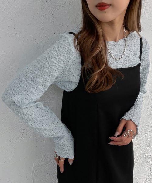 apres jour mignon(アプレジュールミニョン)の「ぽこぽこカットソー【ZOZOTOWN限定アイテム】(Tシャツ/カットソー・レディース・ブルー/グリーン/アイボリー・フリー/X-LARGE)」の22枚目の写真