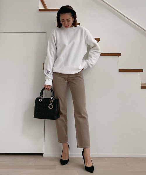 Vicente（ヴィセンテ）の「Vicente center press straight denim（デニムパンツ・レディース・ブラウン・X-SMALL/SMALL/MEDIUM）」の21枚目の写真