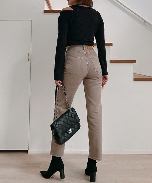 Vicente（ヴィセンテ）の「Vicente center press straight denim（デニムパンツ・レディース・ブラウン・X-SMALL/SMALL/MEDIUM）」の14枚目の写真