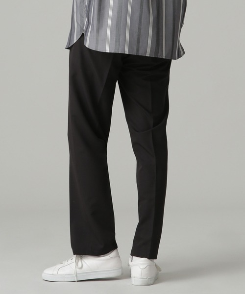 NANO universe（ナノユニバース）の「LB.04/ALWAYS EASY ワンタックスラックス（スラックス・メンズ・ブラック/チャコール/ベージュ・S/M/L/XL）」の4枚目の写真