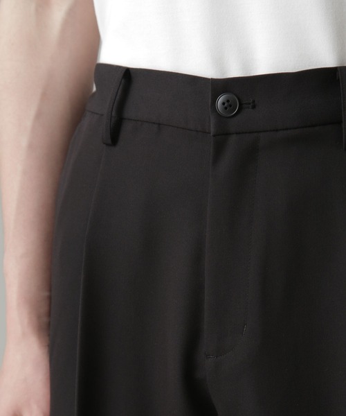 NANO universe（ナノユニバース）の「LB.04/ALWAYS EASY ワンタックスラックス（スラックス・メンズ・ブラック/チャコール/ベージュ・S/M/L/XL）」の14枚目の写真