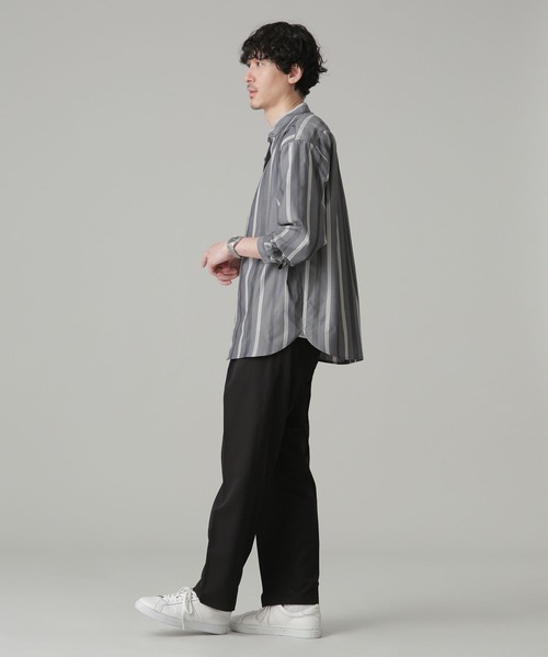 NANO universe（ナノユニバース）の「LB.04/ALWAYS EASY ワンタックスラックス（スラックス・メンズ・ブラック/チャコール/ベージュ・S/M/L/XL）」の7枚目の写真