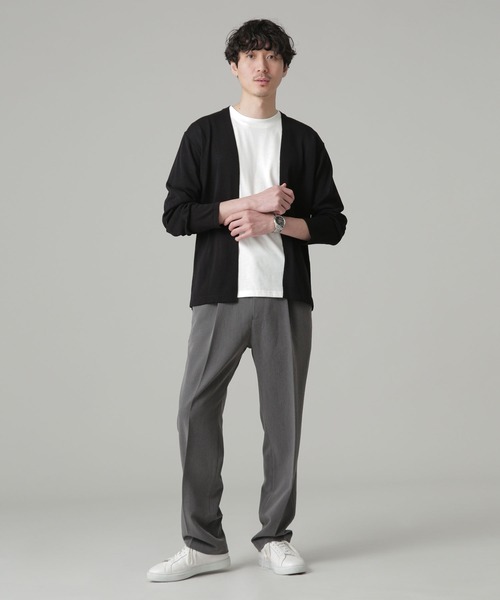 NANO universe（ナノユニバース）の「LB.04/ALWAYS EASY ワンタックスラックス（スラックス・メンズ・ブラック/チャコール/ベージュ・S/M/L/XL）」の11枚目の写真