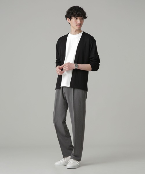 NANO universe（ナノユニバース）の「LB.04/ALWAYS EASY ワンタックスラックス（スラックス・メンズ・ブラック/チャコール/ベージュ・S/M/L/XL）」の12枚目の写真