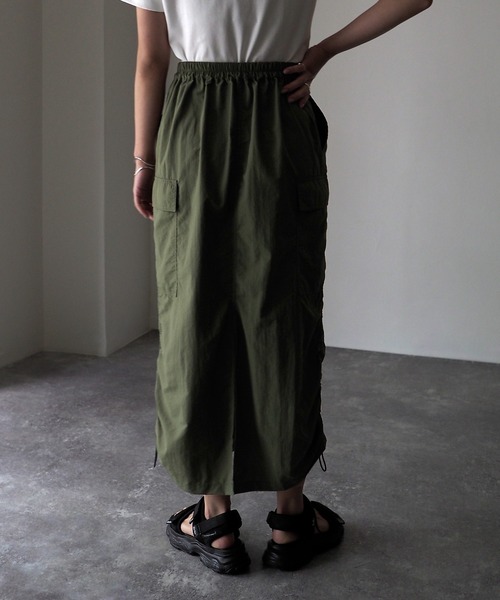 Riberry（リベリー）の「ナイロンカーゴスカート（スカート・レディース・カーキ/ブラック・MEDIUM）」の20枚目の写真