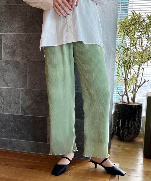 LOWRYS FARM（ローリーズファーム）の「ハイショクシアーパンツ　189632（その他パンツ・レディース・グリーン/イエロー/アイボリー/ブラック・FREE）」の15枚目の写真