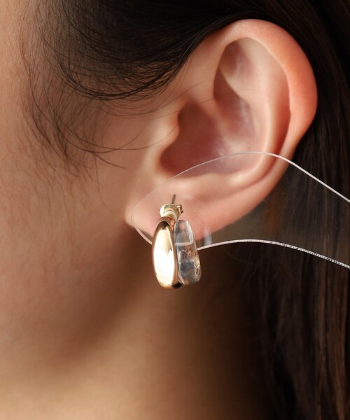 OPAQUE.CLIP（オペークドットクリップ）の「◆クリア×メタルピアス（ピアス（両耳用）・レディース・ゴールド/シルバー・00）」の6枚目の写真