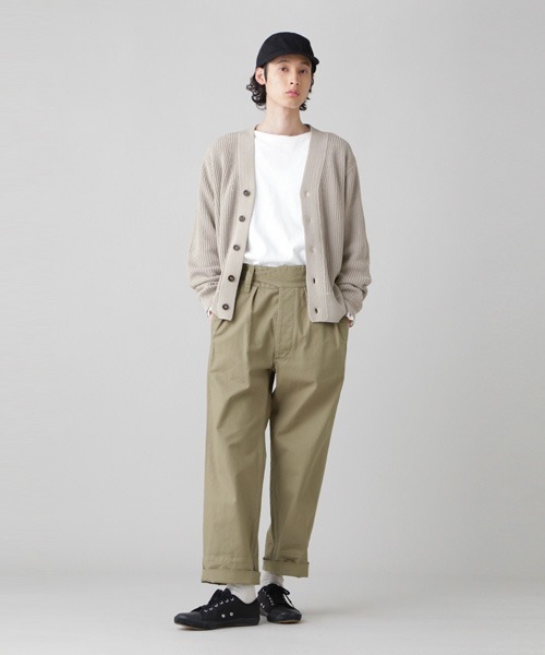 MHL.(エムエイチエル)の「WASHED VINTAGE COTTON POPLIN(キャップ・メンズ・ブラック/カーキ・FREE)」の7枚目の写真