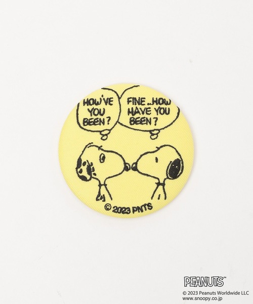 LEPSIM（レプシィム）の「【PEANUTS】刺繍コンパクトミラー　178039（手鏡/メイクミラー・レディース・グレー/イエロー/ベージュ/ライトグリーン・ONE SIZE）」の6枚目の写真