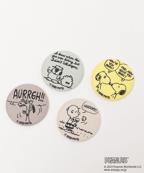 LEPSIM（レプシィム）の「【PEANUTS】刺繍コンパクトミラー　178039（手鏡/メイクミラー・レディース・グレー/イエロー/ベージュ/ライトグリーン・ONE SIZE）」の12枚目の写真