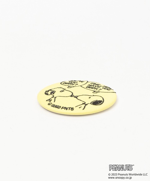LEPSIM（レプシィム）の「【PEANUTS】刺繍コンパクトミラー　178039（手鏡/メイクミラー・レディース・グレー/イエロー/ベージュ/ライトグリーン・ONE SIZE）」の7枚目の写真