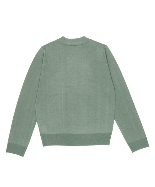 TOKYO SHIRTS（トウキョウシャツ）の「ラメボウタイ ニットプルオーバー（ニット/セーター・レディース・シルバーグレー/ライトカーキ・M/L）」の4枚目の写真