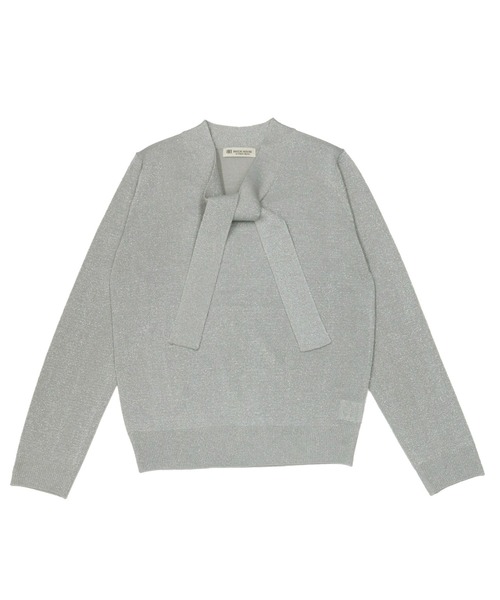 TOKYO SHIRTS（トウキョウシャツ）の「ラメボウタイ ニットプルオーバー（ニット/セーター・レディース・シルバーグレー/ライトカーキ・M/L）」の10枚目の写真