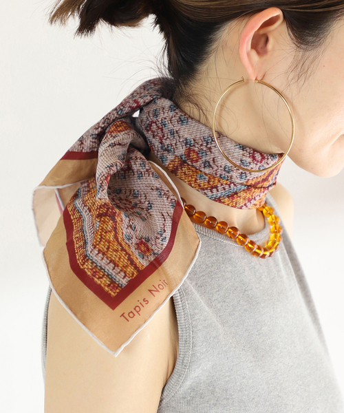 VERMEIL par iena（ヴェルメイユパーイエナ）の「【TAPIS NOIR/タピス ノワール】Scarf（PAISLEY）（バンダナ/スカーフ・レディース・A・FREE）」の2枚目の写真