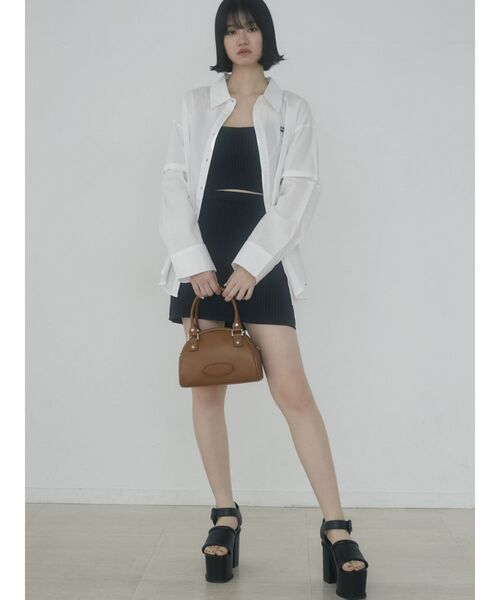 EMODA(エモダ)の「エンボスロゴボストンバッグ(ハンドバッグ・レディース・ブラック/クリア/ブラウン・FREE)」の13枚目の写真