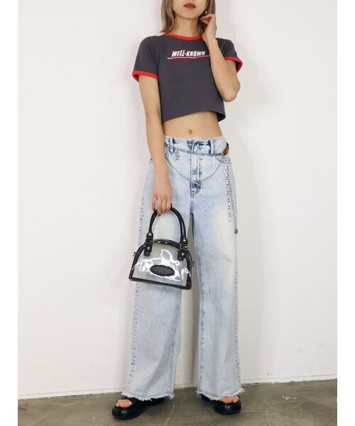 EMODA(エモダ)の「エンボスロゴボストンバッグ(ハンドバッグ・レディース・ブラック/クリア/ブラウン・FREE)」の5枚目の写真