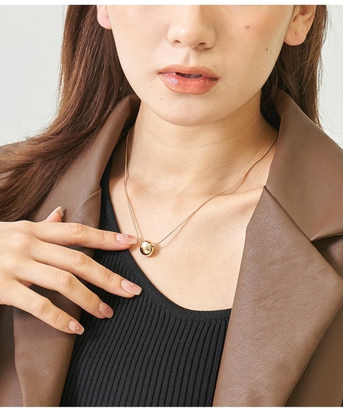 ANAP（アナップ）の「2WAYボールネックレス（ネックレス・レディース・シルバー/ゴールド・FREE）」の2枚目の写真