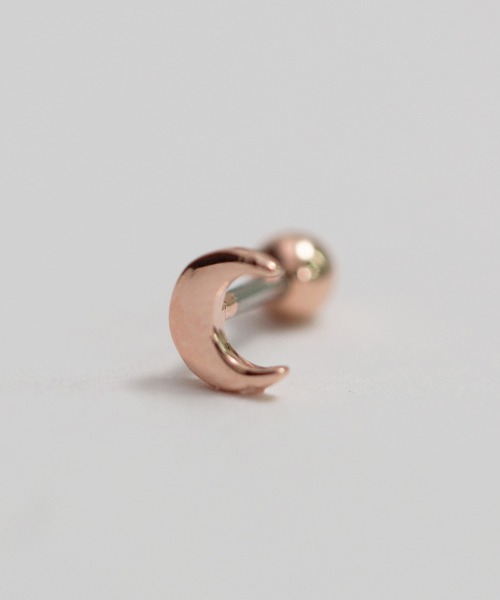 Peony(ピオニー)の「【Peony】サージカルステンレス ムーンスタッドピアス(ピアス(片耳用)・レディース・ピンクゴールド/ゴールド/シルバー・FREE)」の1枚目の写真