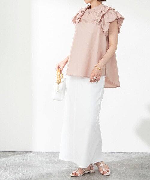 NOLLEY’S(ノーリーズ)の「◇【WEB限定】カットジョーゼットタイトスカート(スカート・レディース・ホワイト/ブラック・38/36)」の15枚目の写真