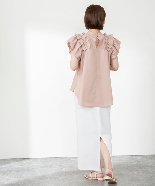 NOLLEY’S(ノーリーズ)の「◇【WEB限定】カットジョーゼットタイトスカート(スカート・レディース・ホワイト/ブラック・38/36)」の18枚目の写真