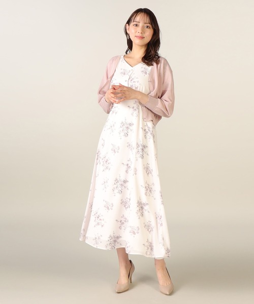 LAISSE PASSE（レッセパッセ）の「ラインフラワーナローワンピース  