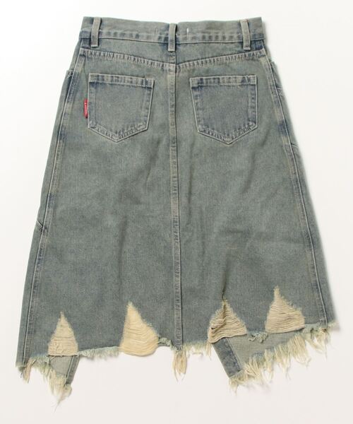 TGNS（ツーガンズ）の「ストリートファッション TGNS ツーガンズ Water Washed Denim Long Skirts デニムスカート ロング（デニムスカート・レディース・ライトブルー・S/M）」の12枚目の写真