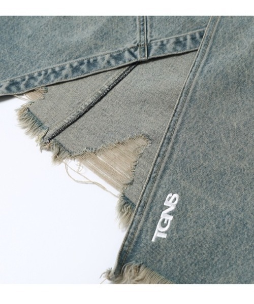 TGNS（ツーガンズ）の「ストリートファッション TGNS ツーガンズ Water Washed Denim Long Skirts デニムスカート ロング（デニムスカート・レディース・ライトブルー・S/M）」の10枚目の写真