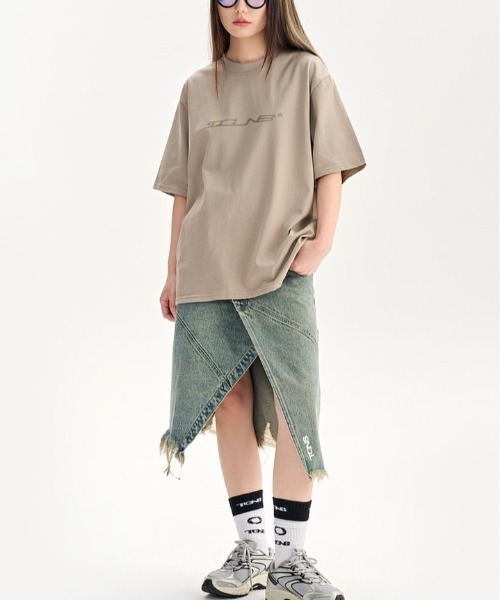 TGNS（ツーガンズ）の「ストリートファッション TGNS ツーガンズ Water Washed Denim Long Skirts デニムスカート ロング（デニムスカート・レディース・ライトブルー・S/M）」の8枚目の写真
