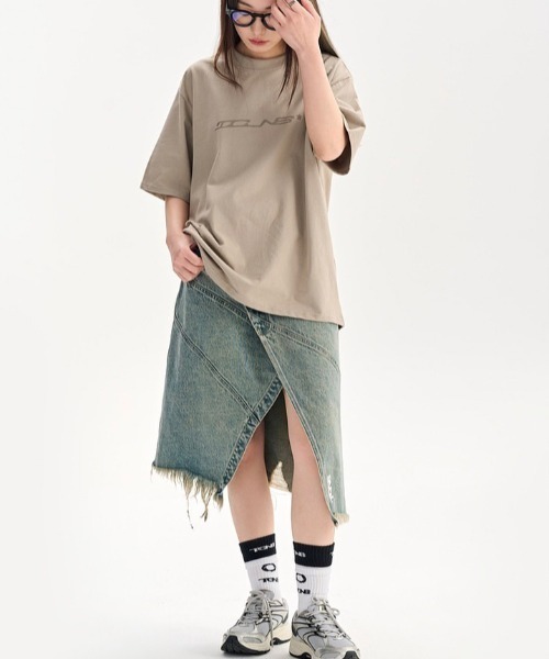 TGNS（ツーガンズ）の「ストリートファッション TGNS ツーガンズ Water Washed Denim Long Skirts デニムスカート ロング（デニムスカート・レディース・ライトブルー・S/M）」の17枚目の写真