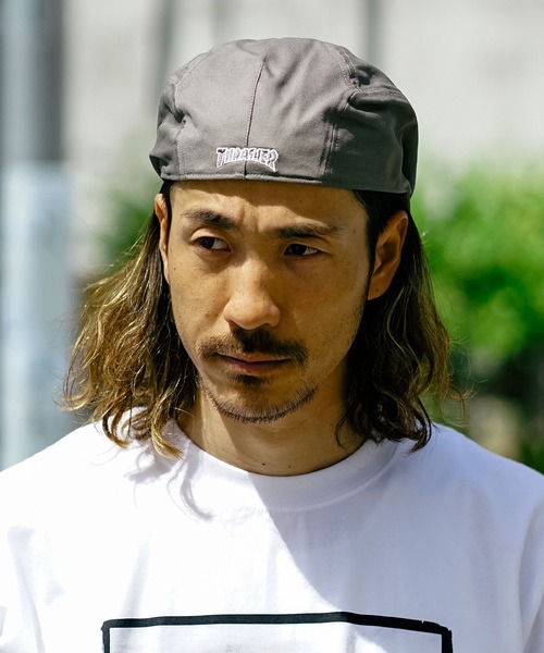 THRASHER(スラッシャー)の「MAG LOGO HUNTING CAP/スラッシャーハンチング(ハンチング/ベレー帽・メンズ・グレー/ブラック・FREE)」の1枚目の写真