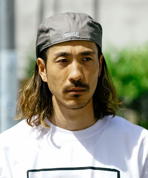 THRASHER(スラッシャー)の「MAG LOGO HUNTING CAP/スラッシャーハンチング(ハンチング/ベレー帽・メンズ・グレー/ブラック・FREE)」の4枚目の写真