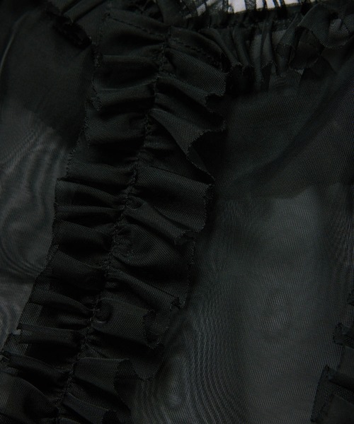 M TO R（ムウトアール）の「［BLOUSE］FRONT SNAP ORGANDY LAYERED TOPS（キャミソール・レディース・ホワイト/ブラック・FREE）」の11枚目の写真