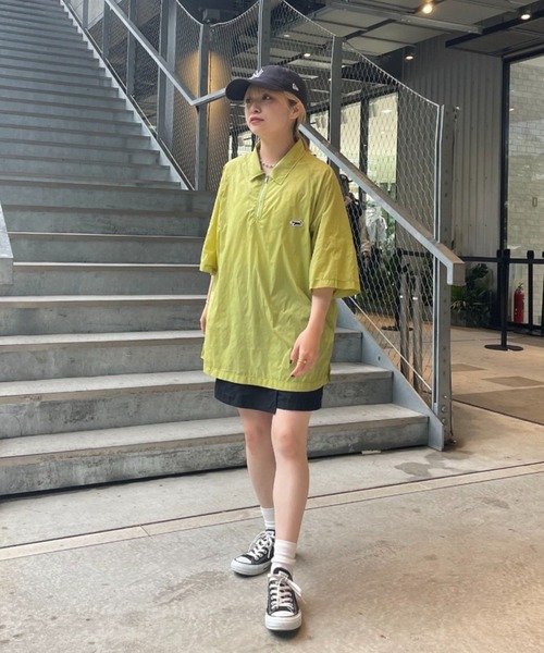 PENNEYS(ぺニーズ)の「【PENNEYS/ぺニーズ】別注 the FOX ハーフジップナイロンシャツ(シャツ/ブラウス・レディース・ベージュ/グリーン/ブラック・LARGE/MEDIUM)」の17枚目の写真