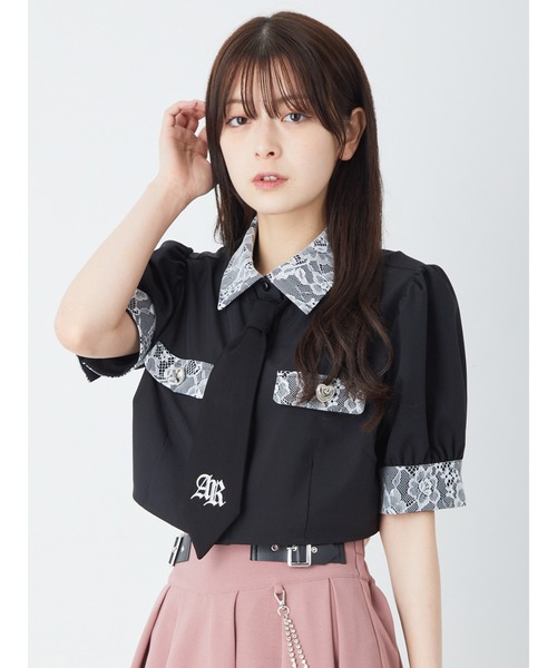 Ank Rouge（アンクルージュ）の「ARネクタイショートBL（シャツ