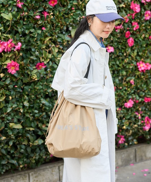 KiU(キウ)の「KiU×FREAK'S STORE/キウ×フリークスストア 別注 ECO BAG/ 別注エコバッグ(エコバッグ/サブバッグ・レディース・オリーブ/サックスブルー/キャメル/その他9/レオパード・ONE SIZE)」の3枚目の写真