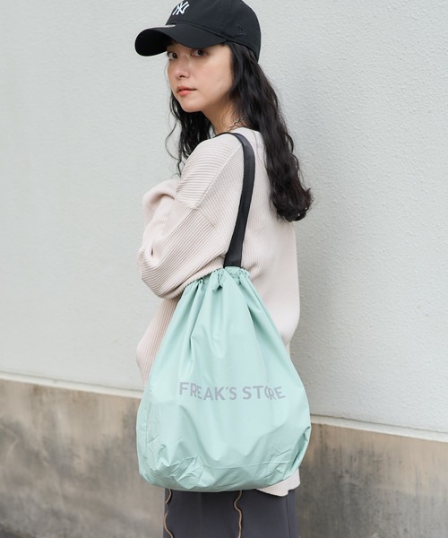 KiU(キウ)の「KiU×FREAK'S STORE/キウ×フリークスストア 別注 ECO BAG/ 別注エコバッグ(エコバッグ/サブバッグ・レディース・オリーブ/サックスブルー/キャメル/その他9/レオパード・ONE SIZE)」の2枚目の写真