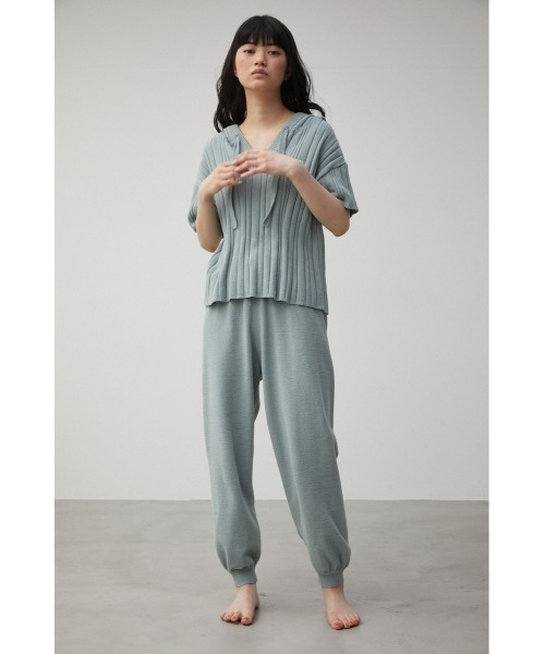 AZUL HOME(アズールホーム)の「【AZUL HOME】WHIP NIGHT KNIT PANTS/ホイップナイトニットパンツ(その他パンツ・レディース・ホワイト/ブルー・FREE)」の9枚目の写真