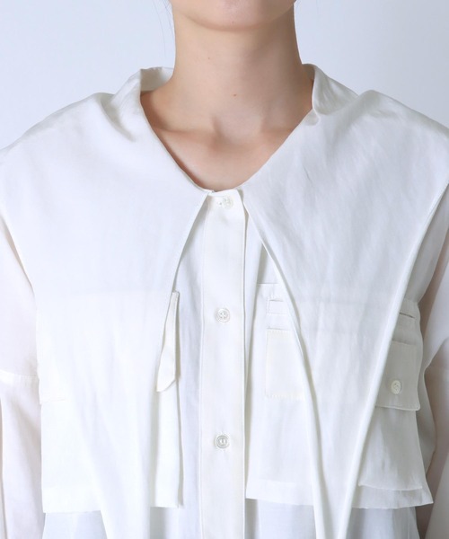 ブラウス シャツ lace trim sailor blouse レディース La Brise Chantante Sailor Collar Blouse by Alice and the Pirates