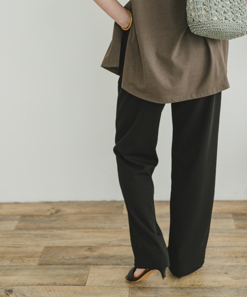 ITEMS URBANRESEARCH（アイテムズ アーバンリサーチ）の「カットジョーゼットセミフレアパンツ（スラックス・レディース・ブラック/ブルー/モカ・FREE）」の5枚目の写真