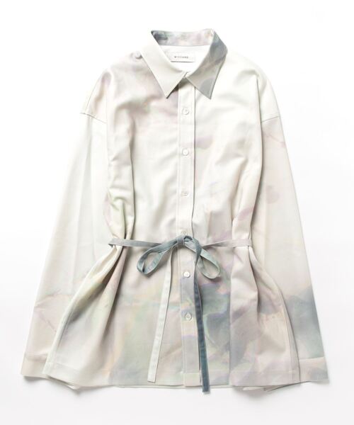 Wizzard（ウィザード）の「Wizzard ウィザード / PRINT SHIRTS "Your atomospheric colour atlas" プリントシャツ / W23AW-SH02P（シャツ/ブラウス・メンズ・グリーン/ホワイト/ネイビー・2/3）」の4枚目の写真