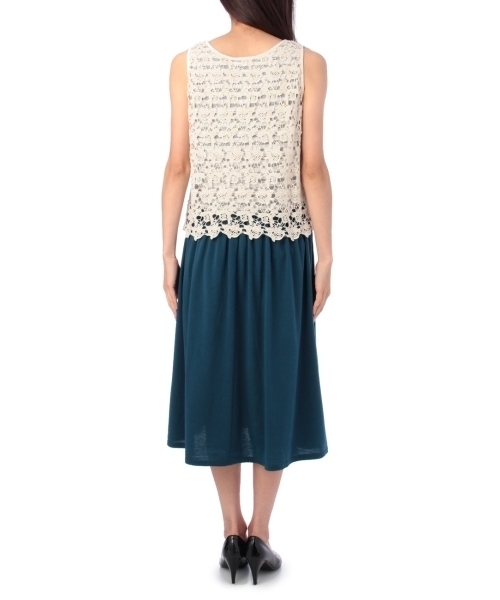 grove（グローブ）の「レースドッキングワンピース（ワンピース・レディース・グリーン/グレー/ブルー・03/02）」の5枚目の写真