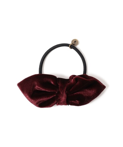 BEAMS BOY（ビームスボーイ）の「BEAMS BOY / ベロア リボン ヘアゴム（ヘアゴム・レディース・レッド系その他7/ブラック/グレー/ネイビー・ONE SIZE）」の4枚目の写真