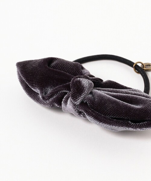 BEAMS BOY（ビームスボーイ）の「BEAMS BOY / ベロア リボン ヘアゴム（ヘアゴム・レディース・レッド系その他7/ブラック/グレー/ネイビー・ONE SIZE）」の6枚目の写真