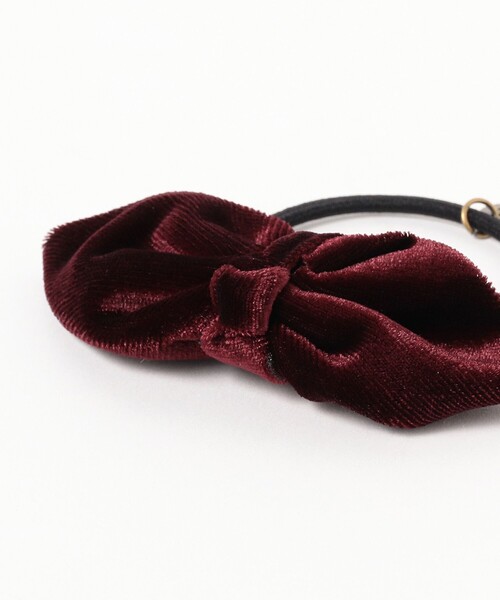 BEAMS BOY（ビームスボーイ）の「BEAMS BOY / ベロア リボン ヘアゴム（ヘアゴム・レディース・レッド系その他7/ブラック/グレー/ネイビー・ONE SIZE）」の10枚目の写真
