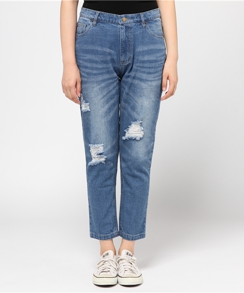 Chico(チコ)の「BYダメージデニムPT(その他パンツ・レディース・ブルー・MEDIUM/SMALL)」の3枚目の写真