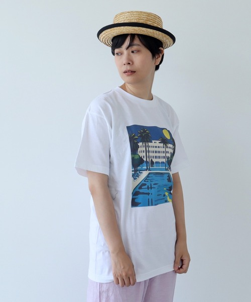 yuni プリントTシャツ 楽ギフ_のし宛書】 yuni（ユニ ）の「○Holiday プリント T