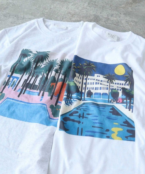 yuni（ユニ ）の「○Holiday プリント Tシャツ（Tシャツ