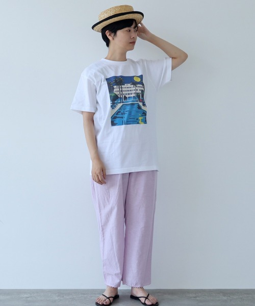 yuni（ユニ ）の「○Holiday プリント Tシャツ（Tシャツ