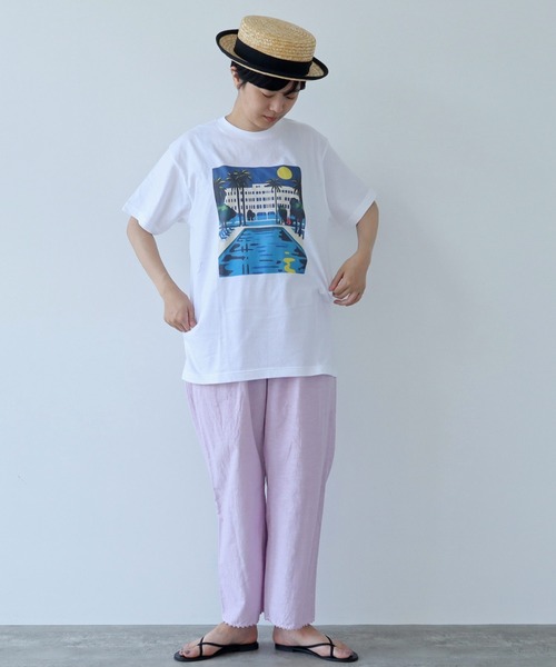 yuni（ユニ ）の「○Holiday プリント Tシャツ（Tシャツ